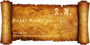 Kajdi Mihály névjegykártya