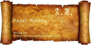 Kajdi Mihály névjegykártya